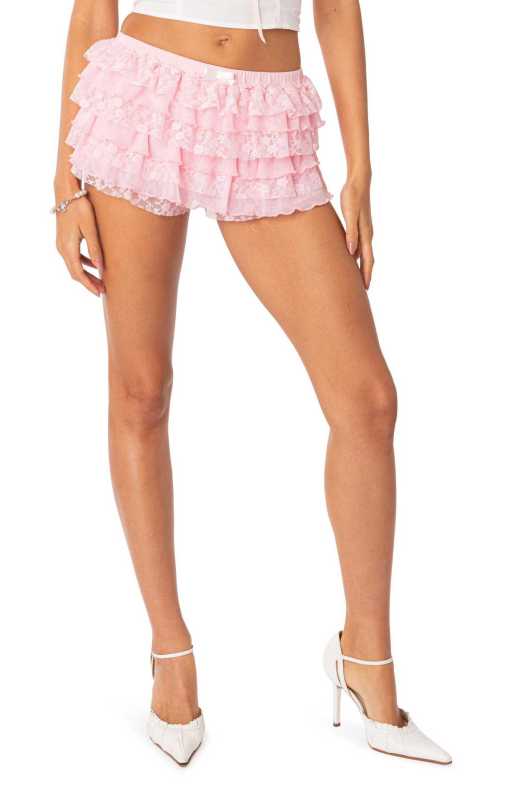 New women's multi - layer cake stacked skirt hot pants hot girl sexy fashion lace skirt pants - Bottoms